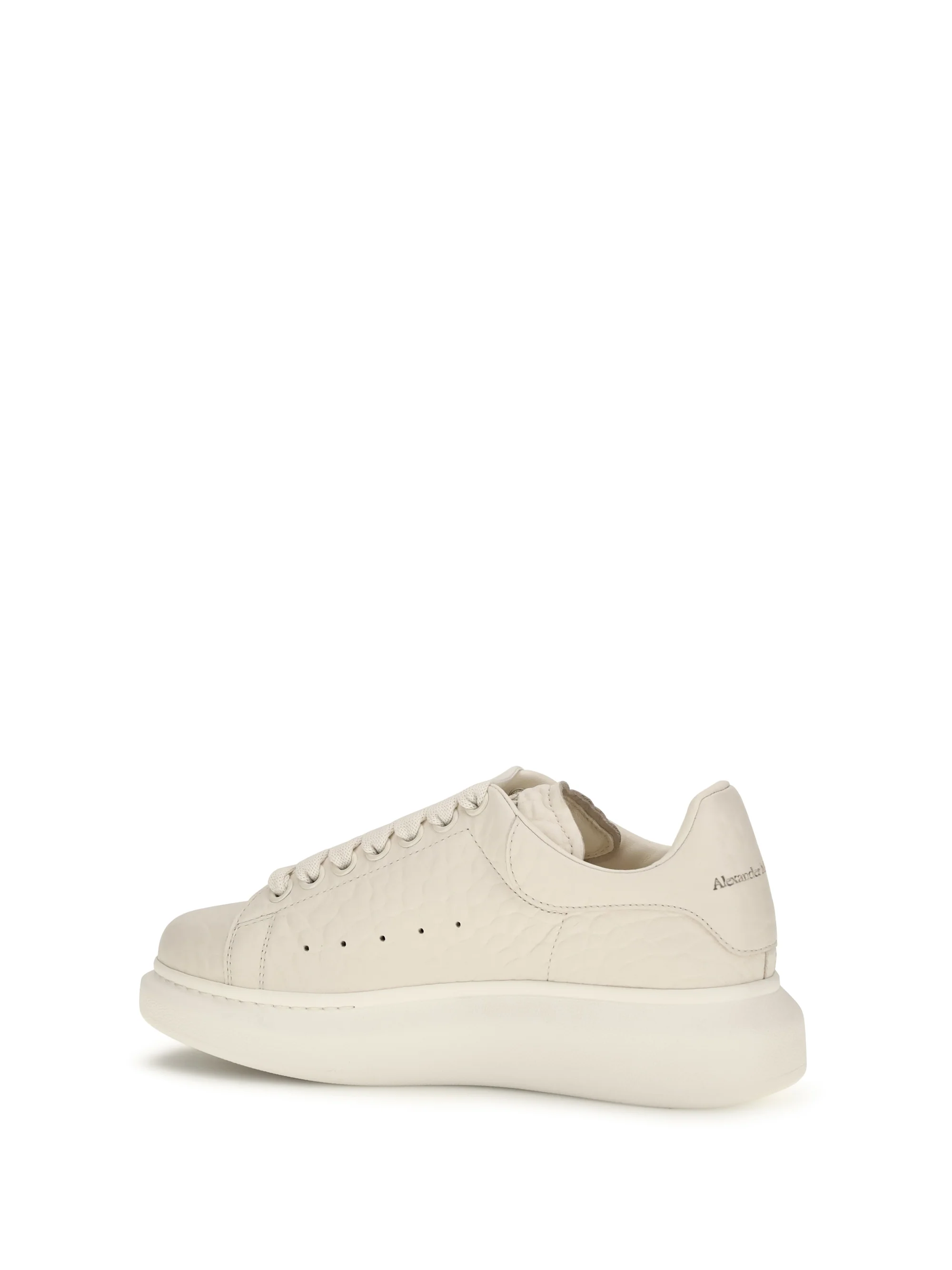 oversized pebbled leather sneakers