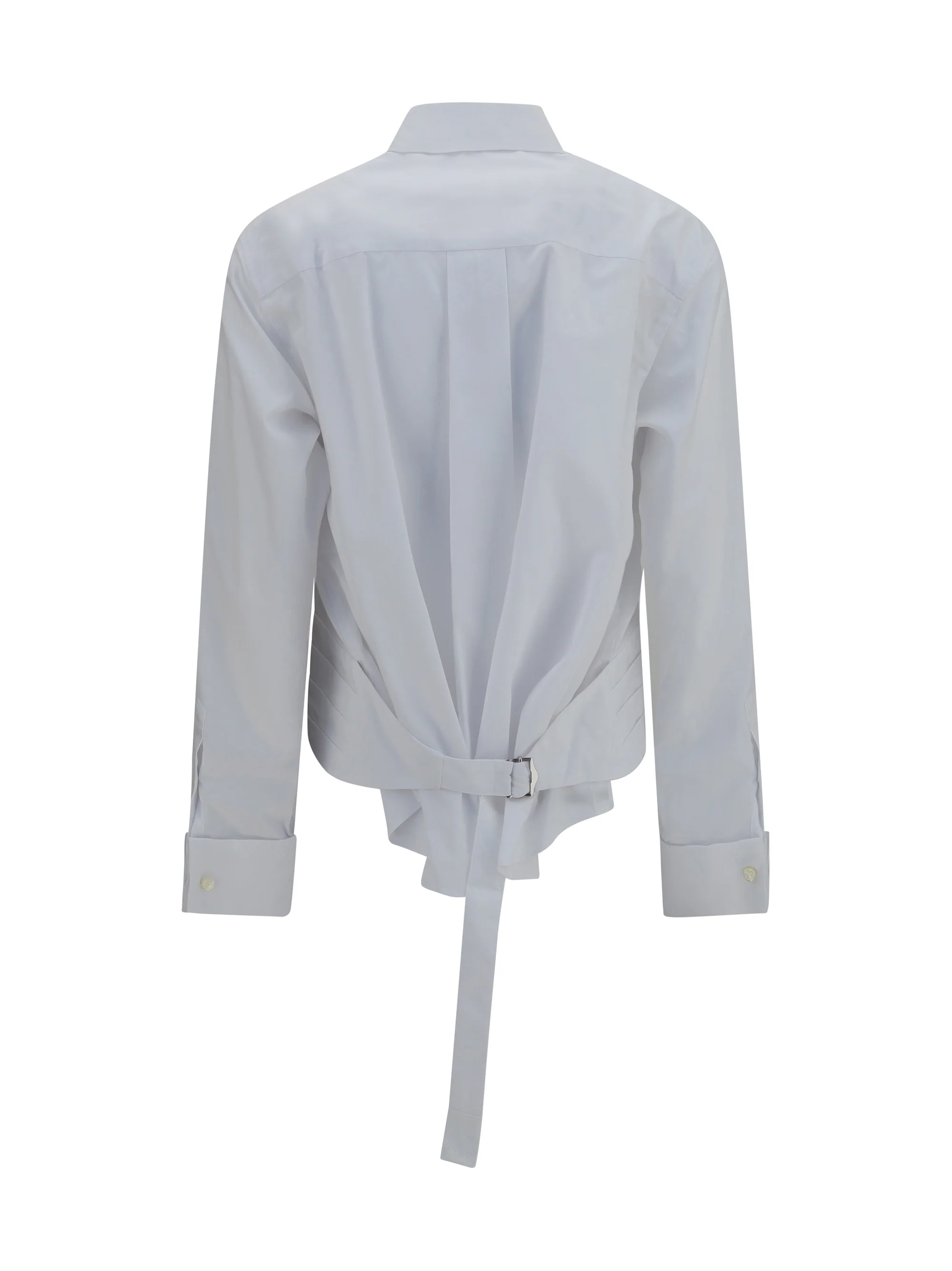 SACAI 1 cotton poplin shirt with belt