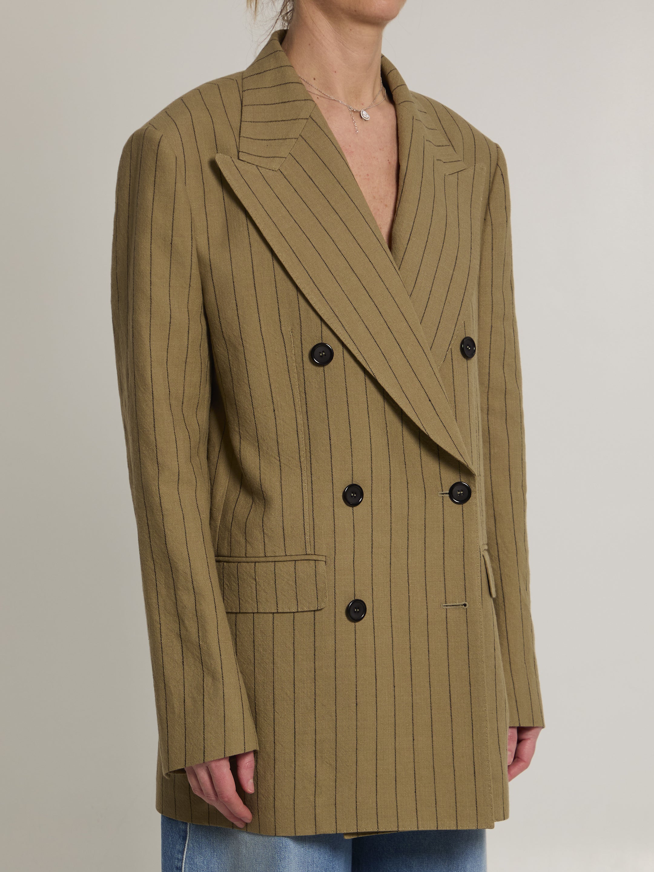 DOLCEamp;GABBANA 38 double-breasted linen jacket