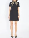 bow dress in couture crepe