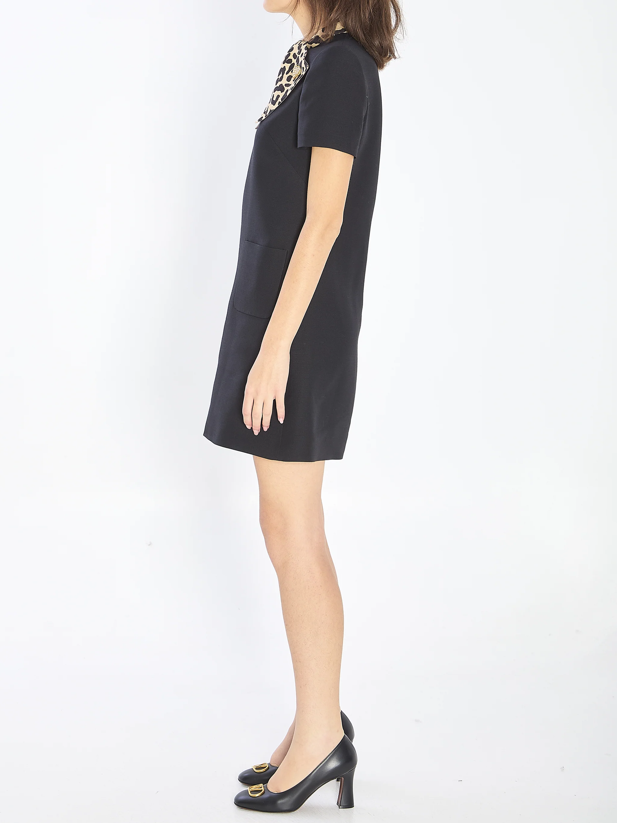 bow dress in couture crepe