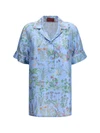 printed silk twill shirt