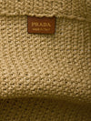 Large Logo Raffia Tote