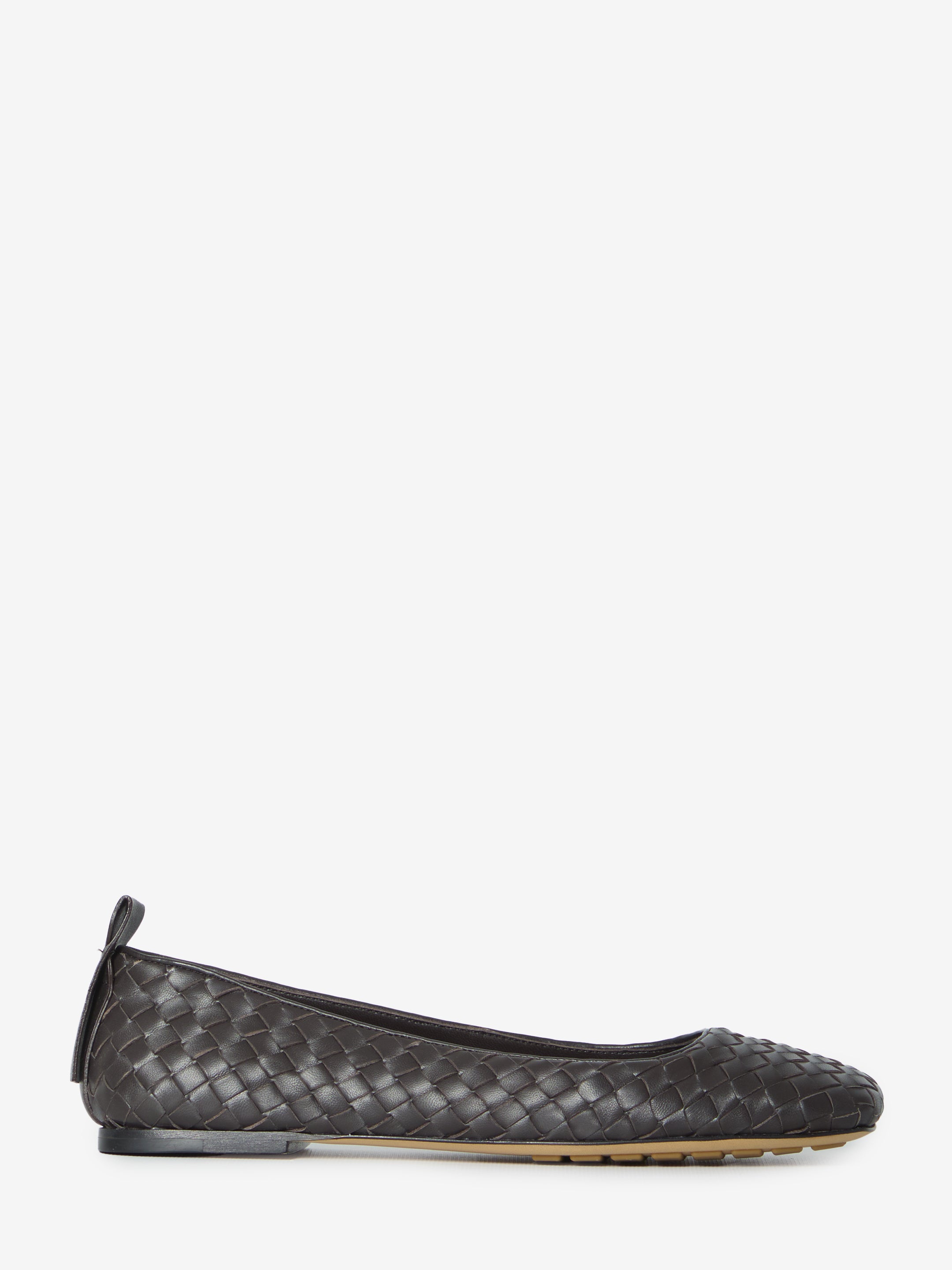 BOTTEGA VENETA 36 espresso charlotte ballet flats