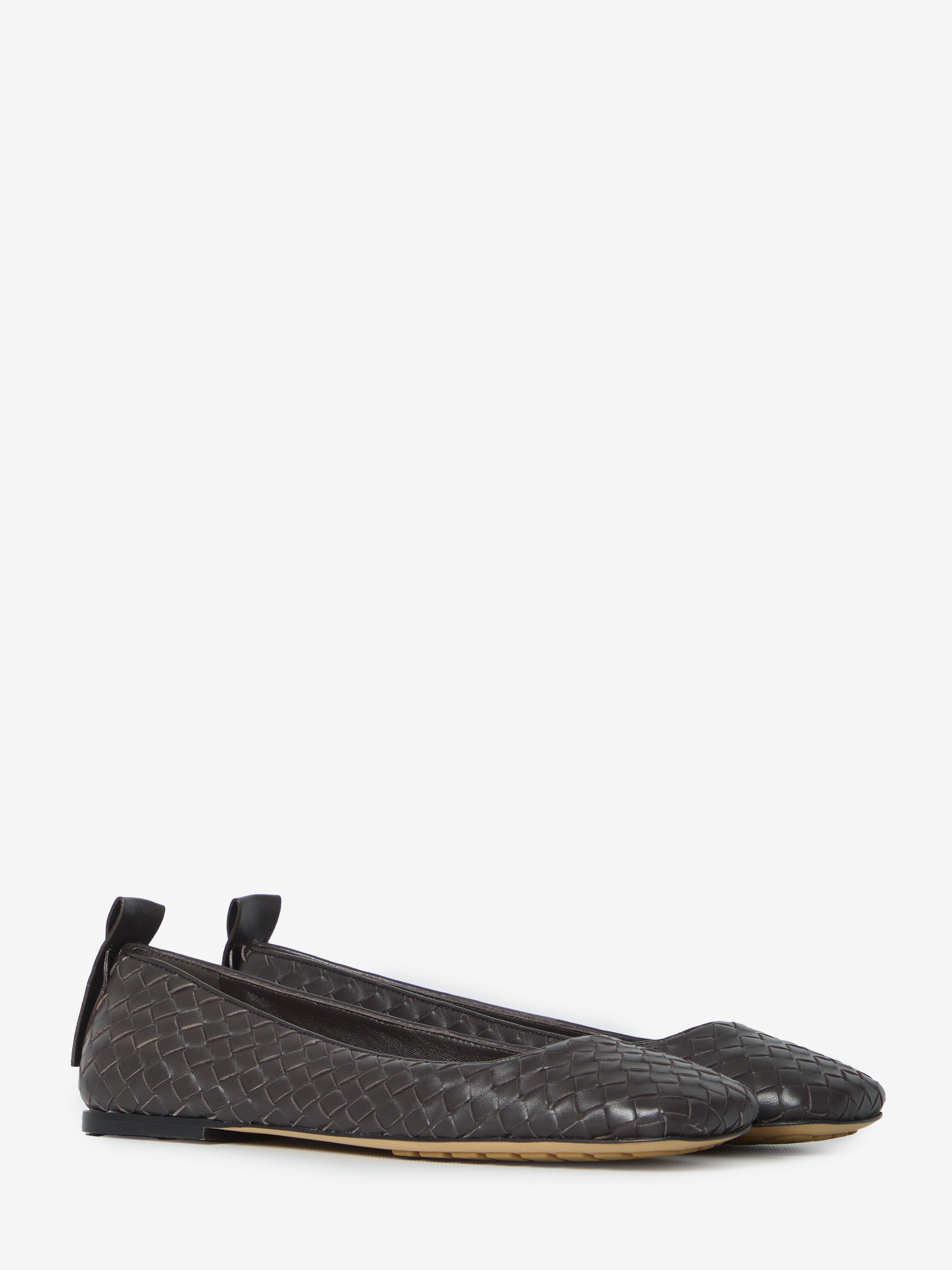 BOTTEGA VENETA 36 espresso charlotte ballet flats