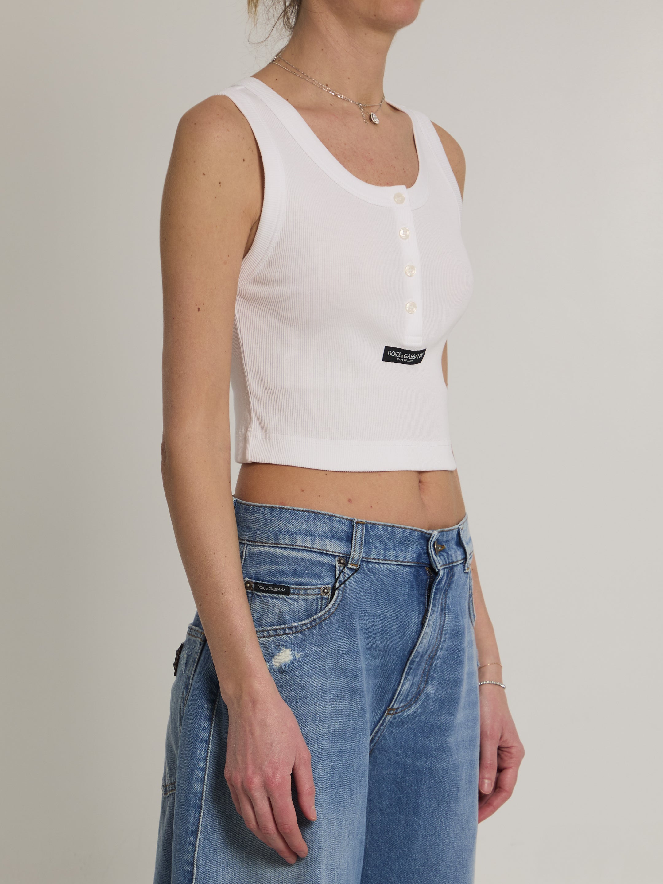 DOLCEamp;GABBANA 40 ribbed tank top