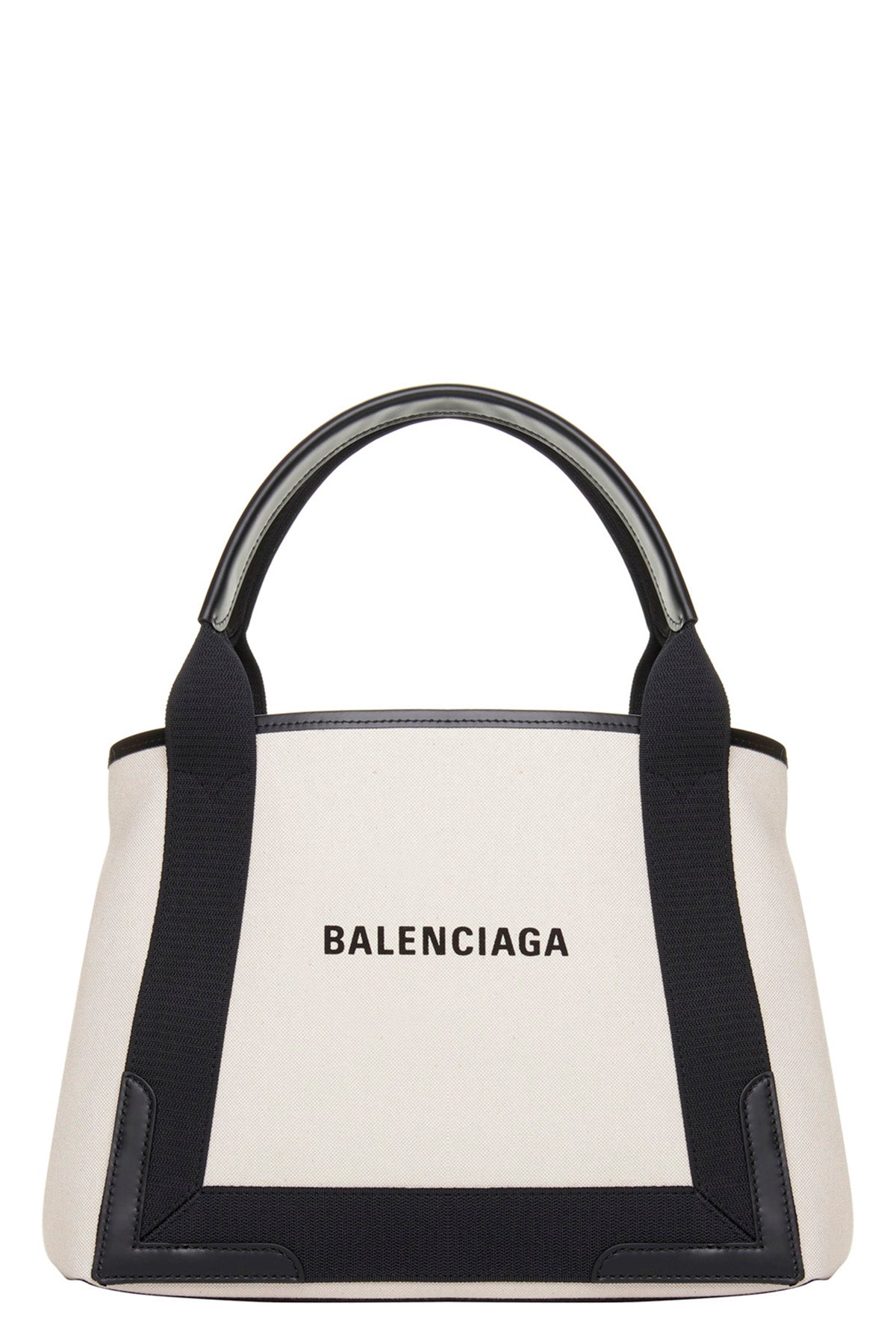 BALENCIAGA OS small navy cabas canvas shopping bag