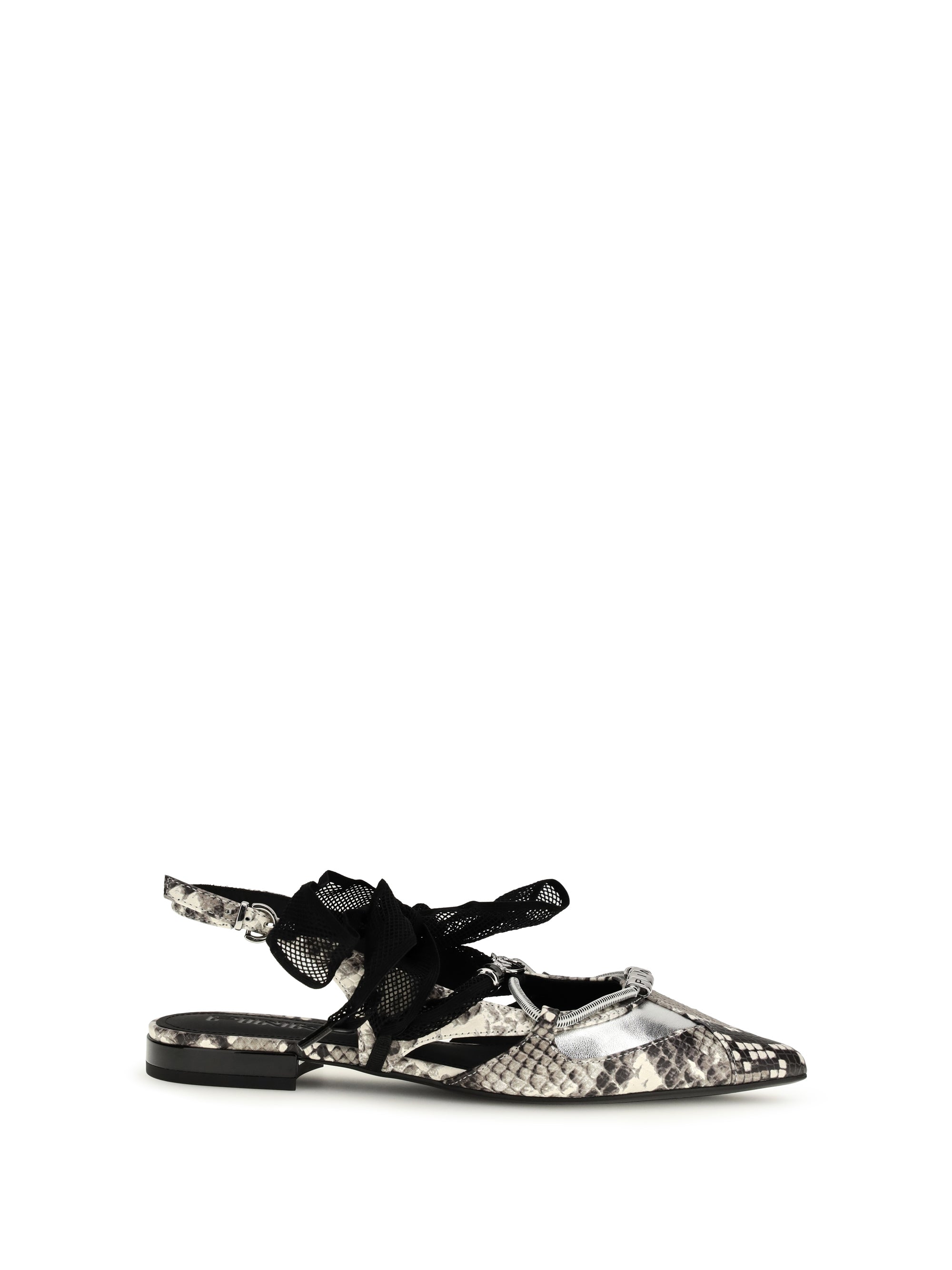 PINKO 40 python-print gianira ballerinas