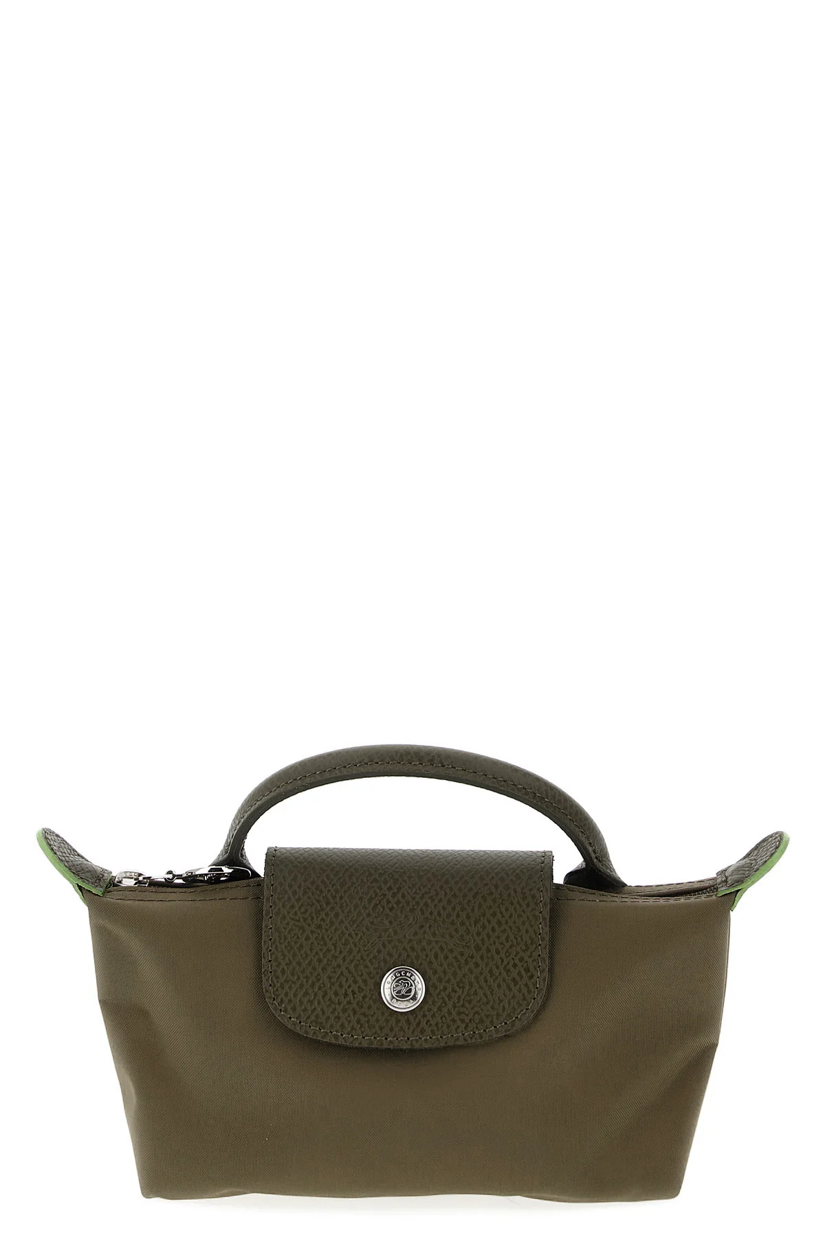 LONGCHAMP OS le pliage green foldable nylon canvas clutch bag
