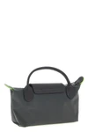 le pliage green clutch bag in foldable nylon canvas