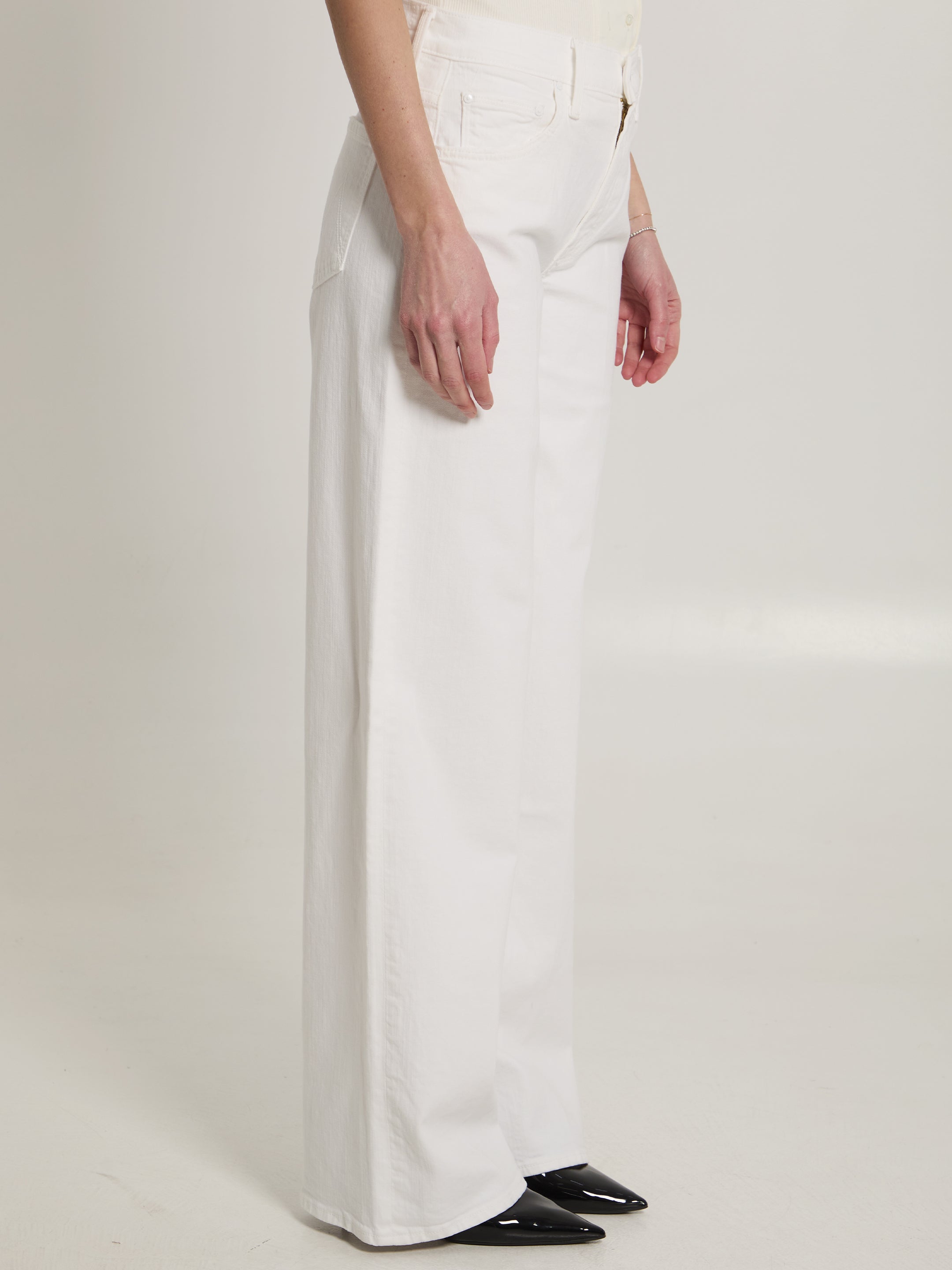 MOTHER 24 the rerun zip sneak jeans 