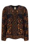cornely ainika blouse in silk-effect fabric