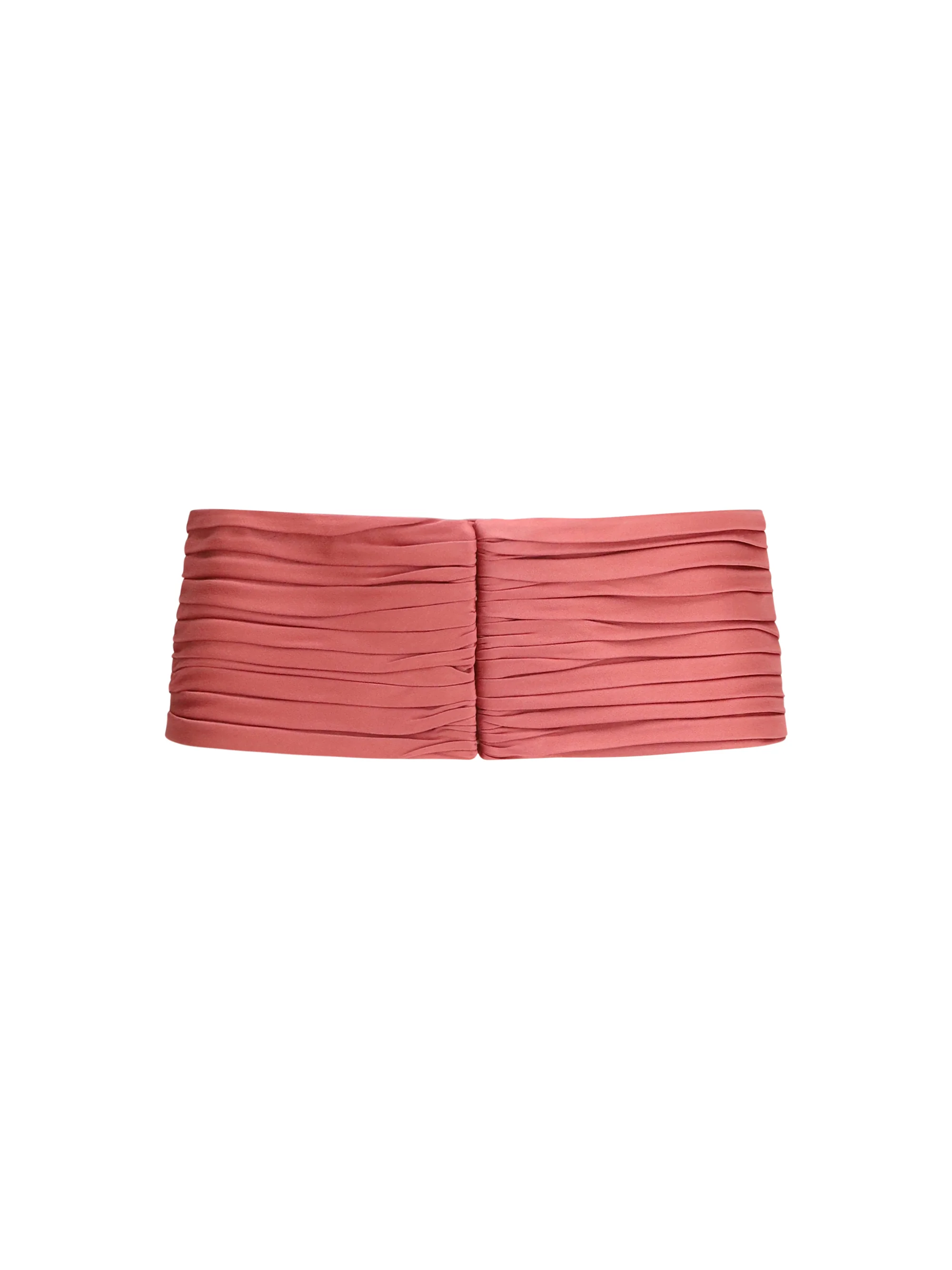 satin pleated waist belt