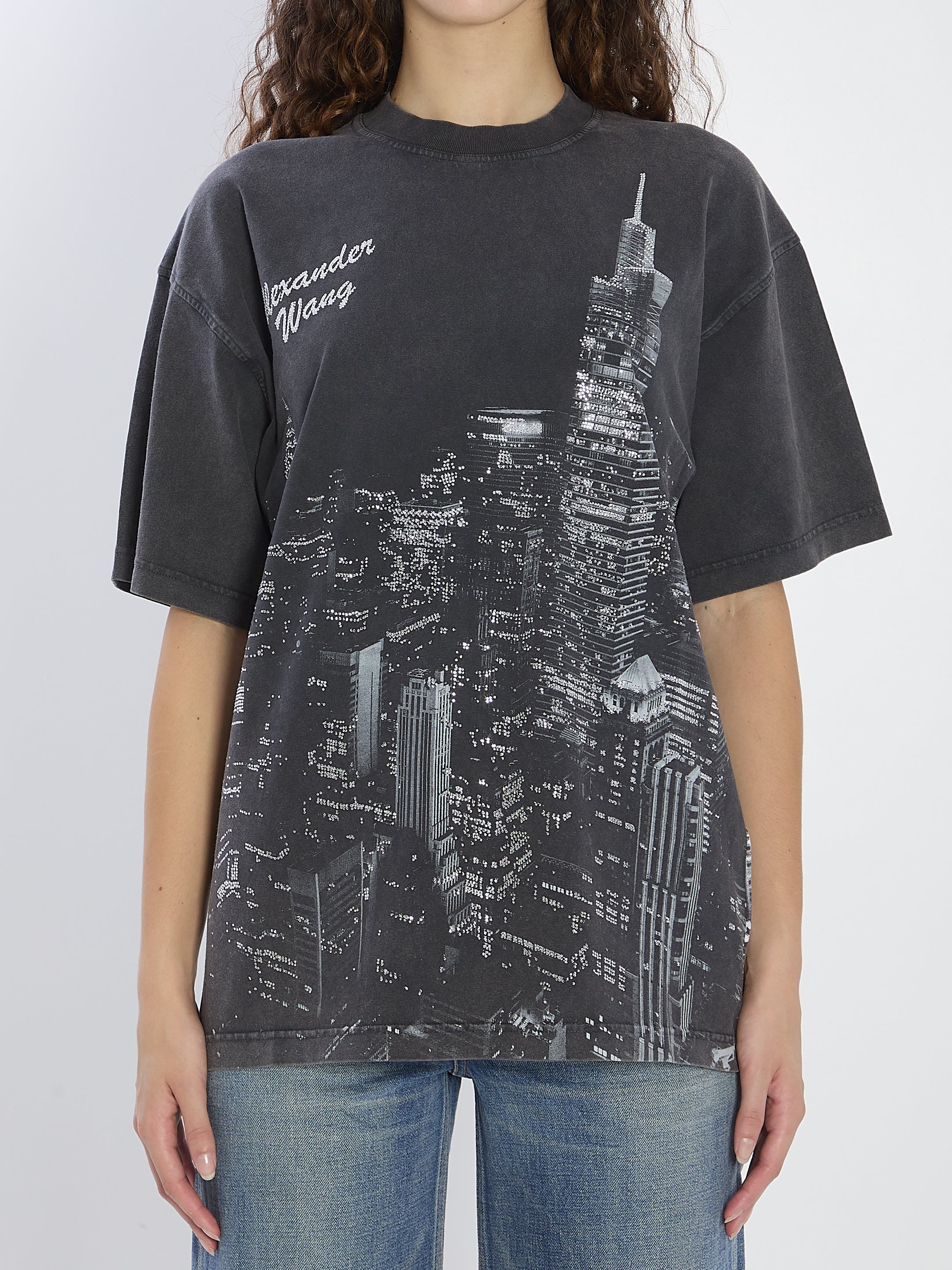 ALEXANDER WANG XS t-shirt with rhinestones