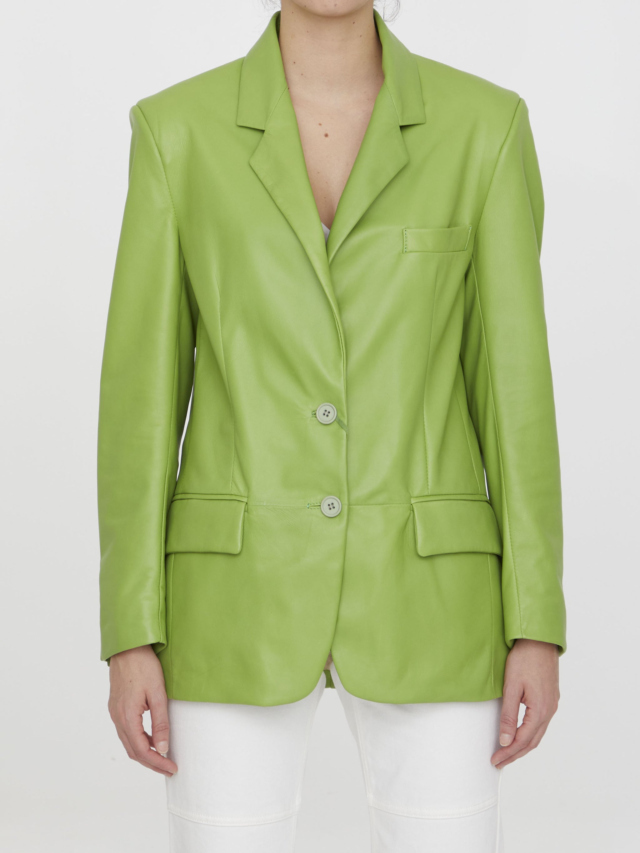 lime leather jacket