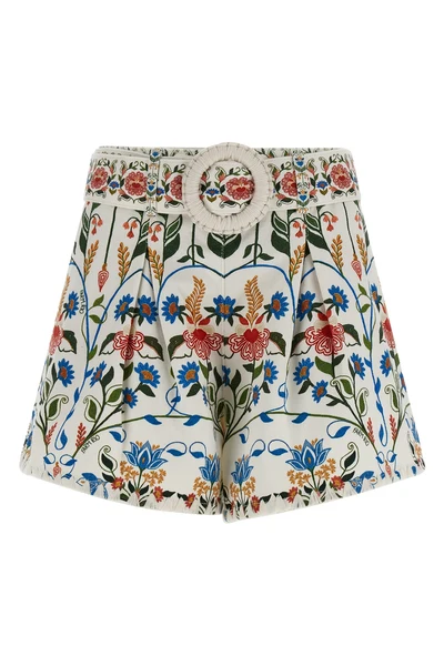 fraga shorts in all-over floral print cotton canvas