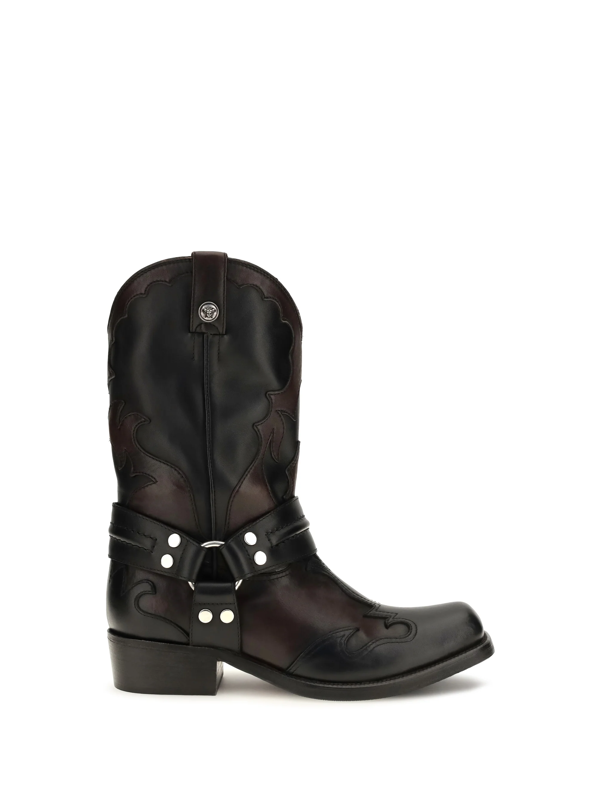 VERSACE 37 sylvester leather cowboy boots