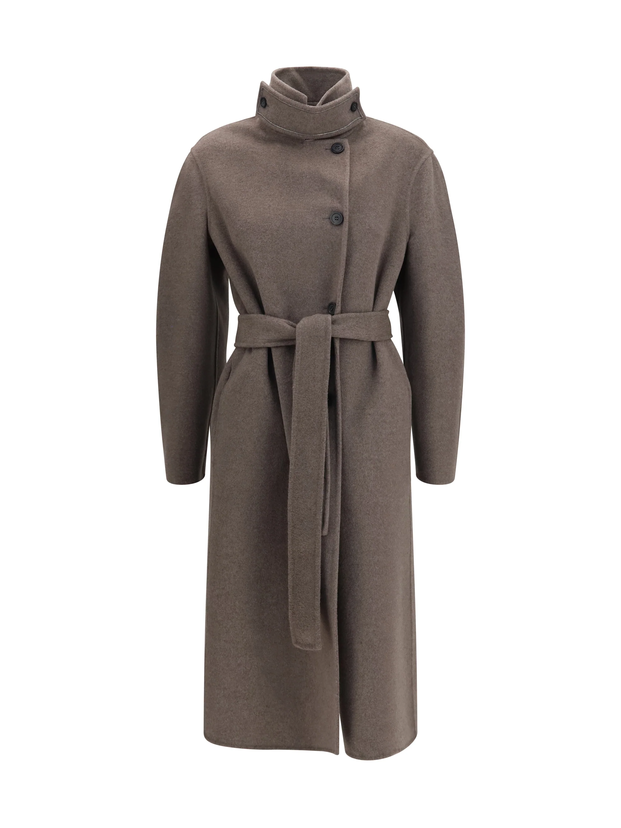 FABIANA FILIPPI 40 long double faced wool and cashmere coat
