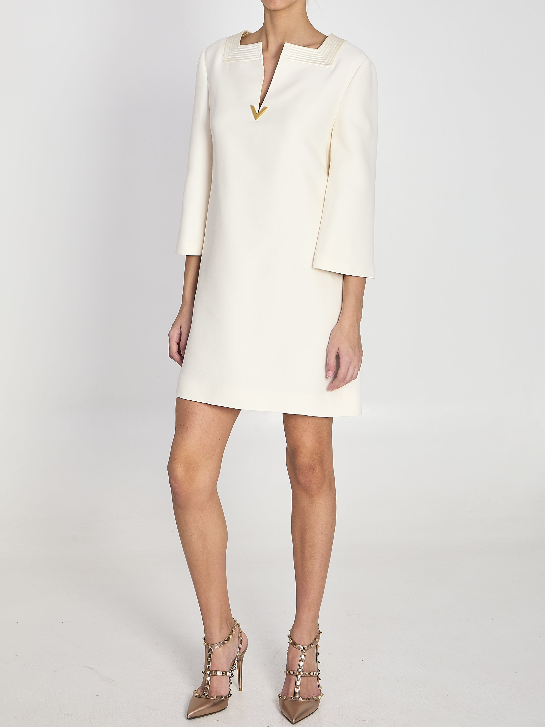 VALENTINO GARAVANI 42 crepe couture dress