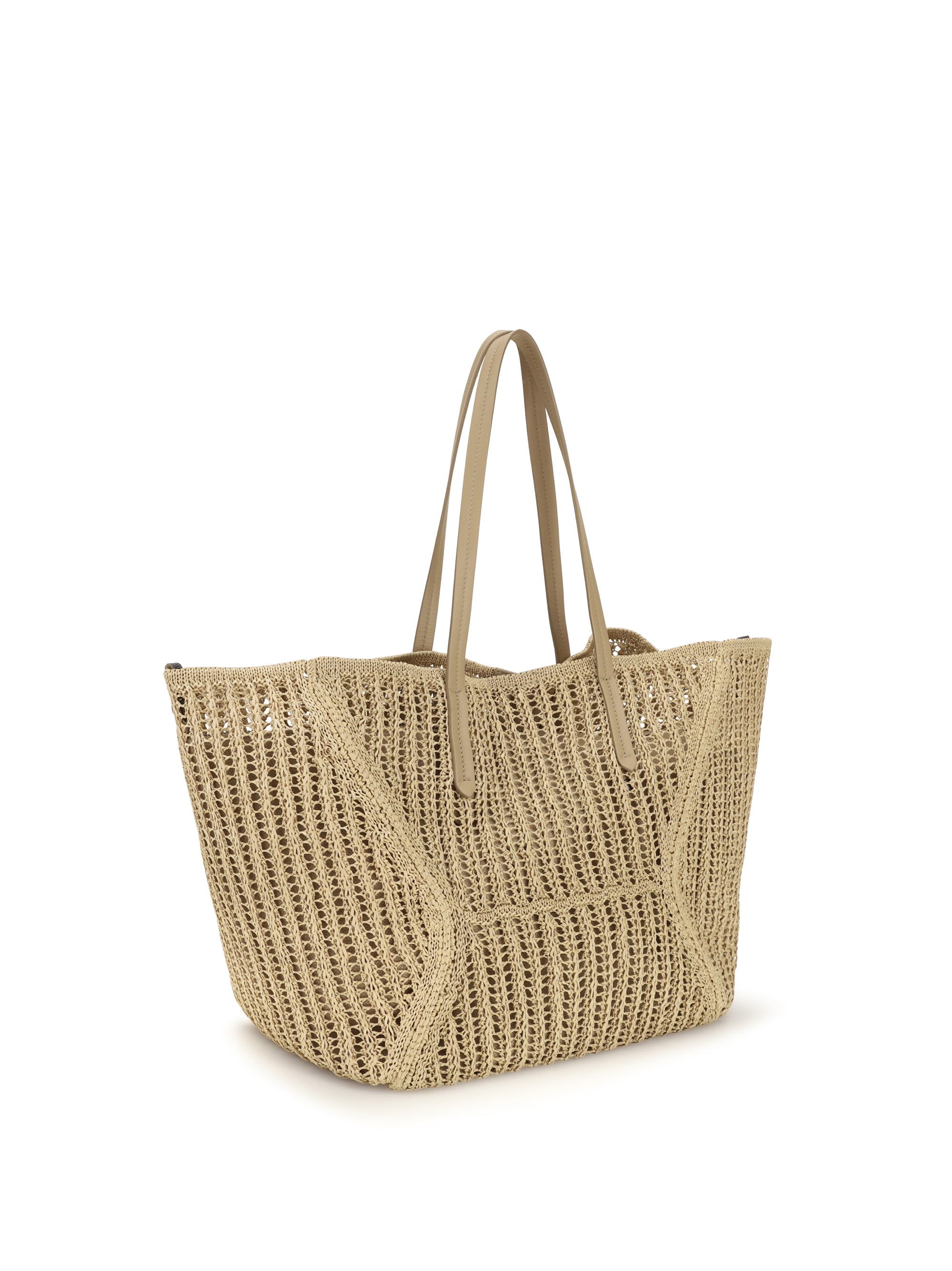 BRUNELLO CUCINELLI OS bc duo shoulder bag in raffia