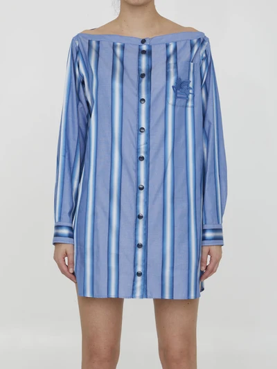 striped shirt dress