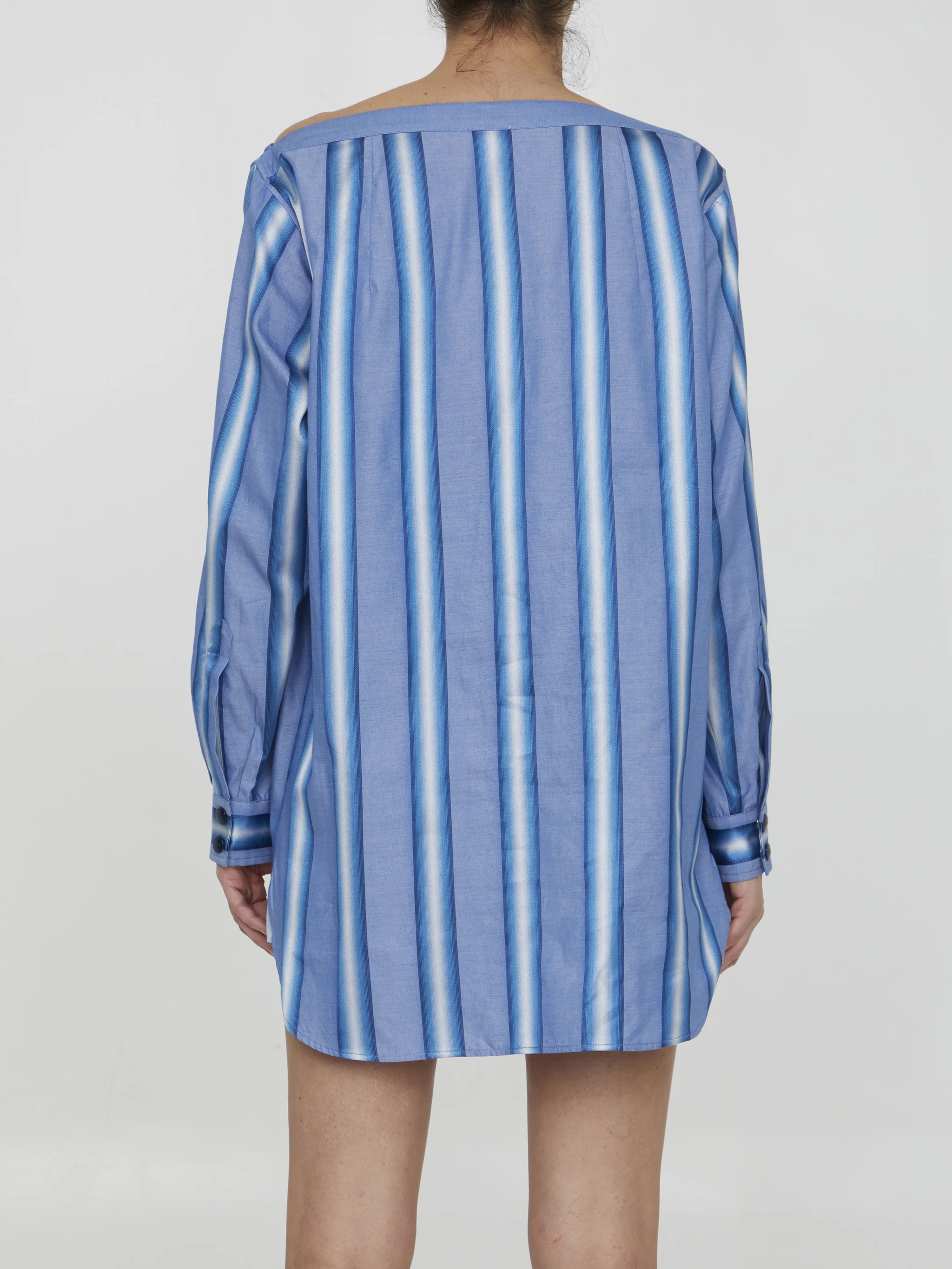 striped shirt dress