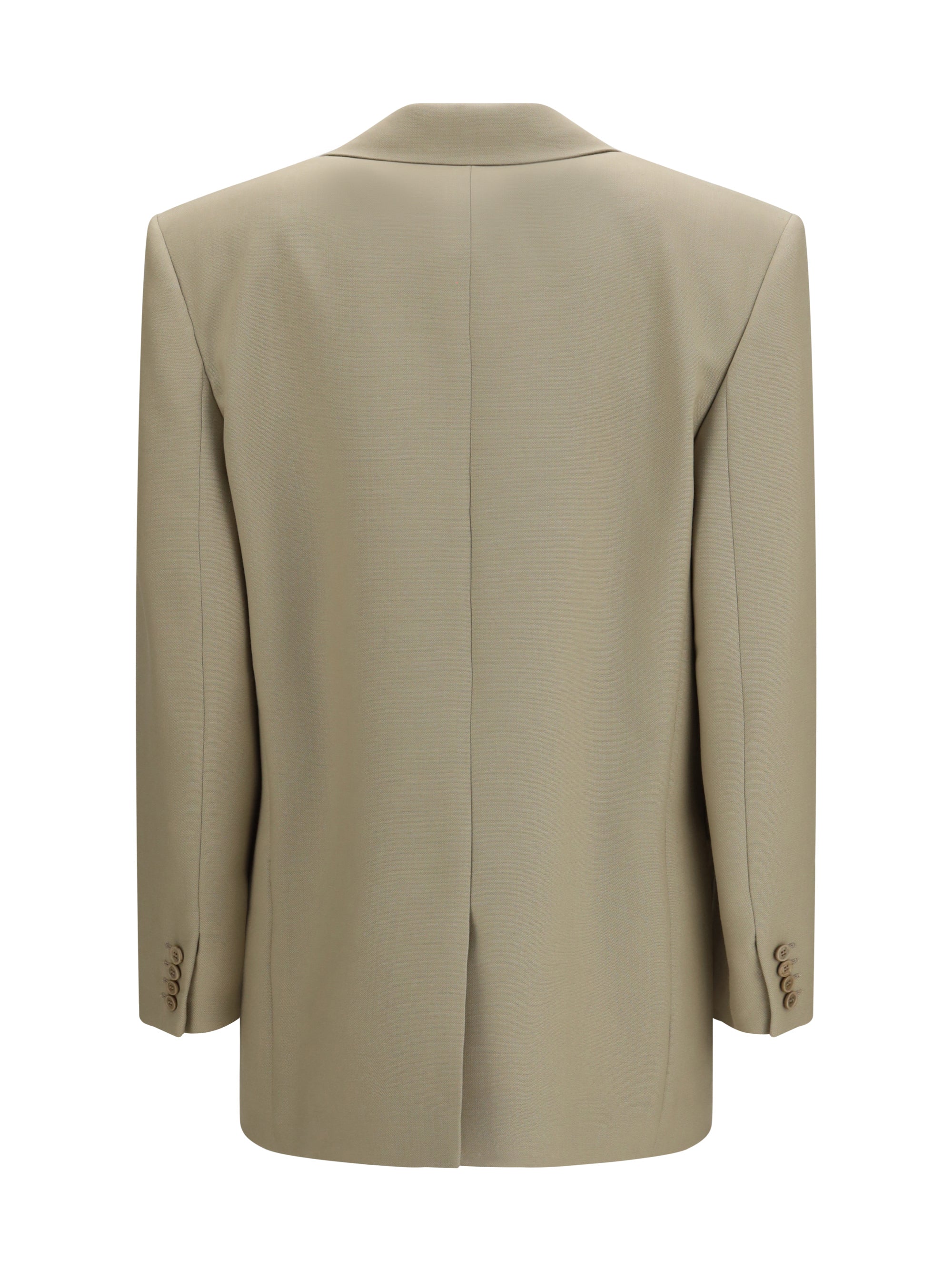 SAINT LAURENT 38 single-breasted jacket in wool and silk