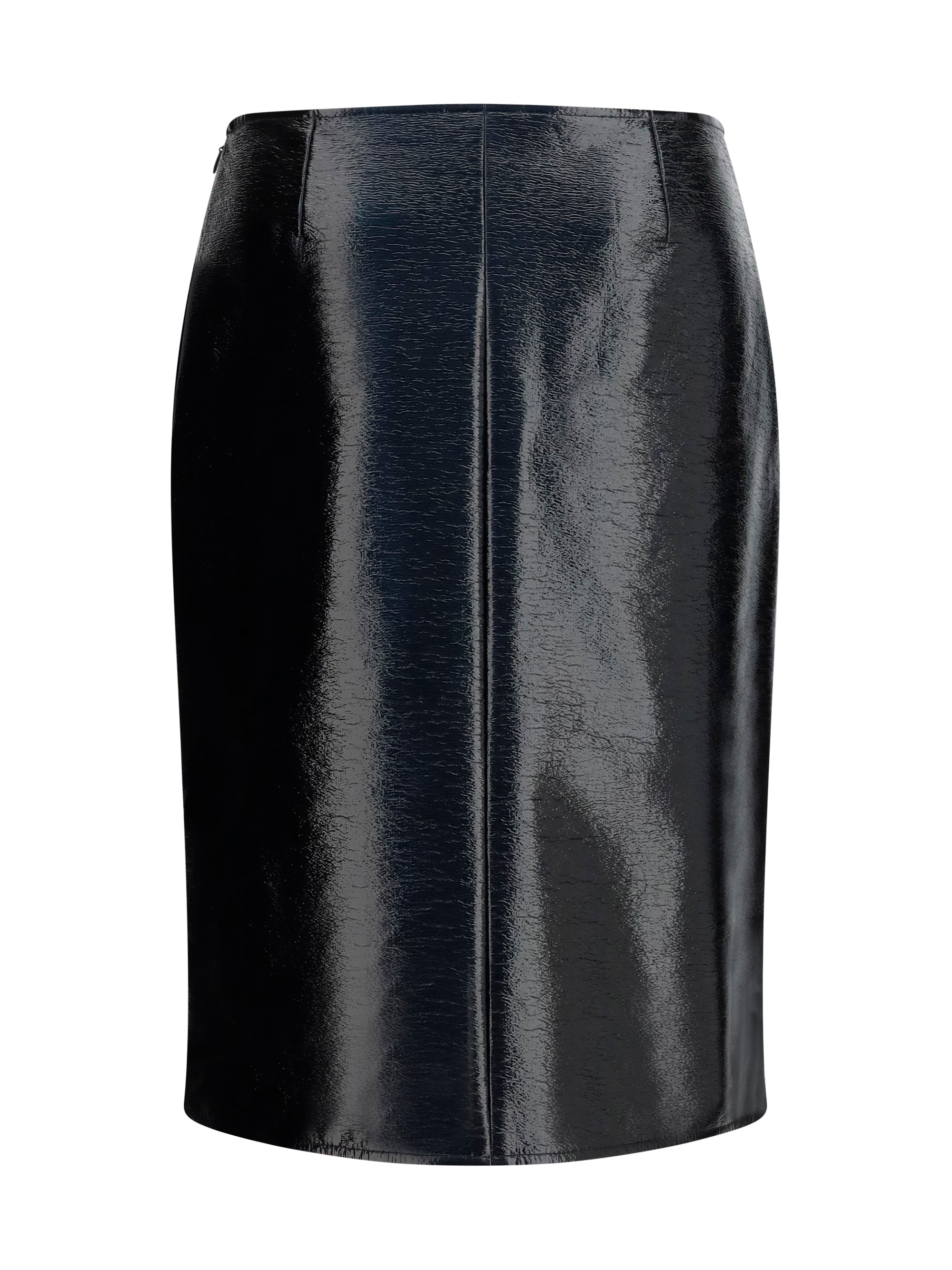 COURRÈGES 36 vinyl midi skirt