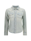 western shirt in lightweight denim