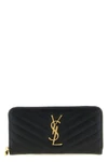 monogramme wallet in matelassé leather
