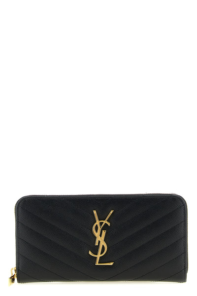 monogramme wallet in matelassé leather