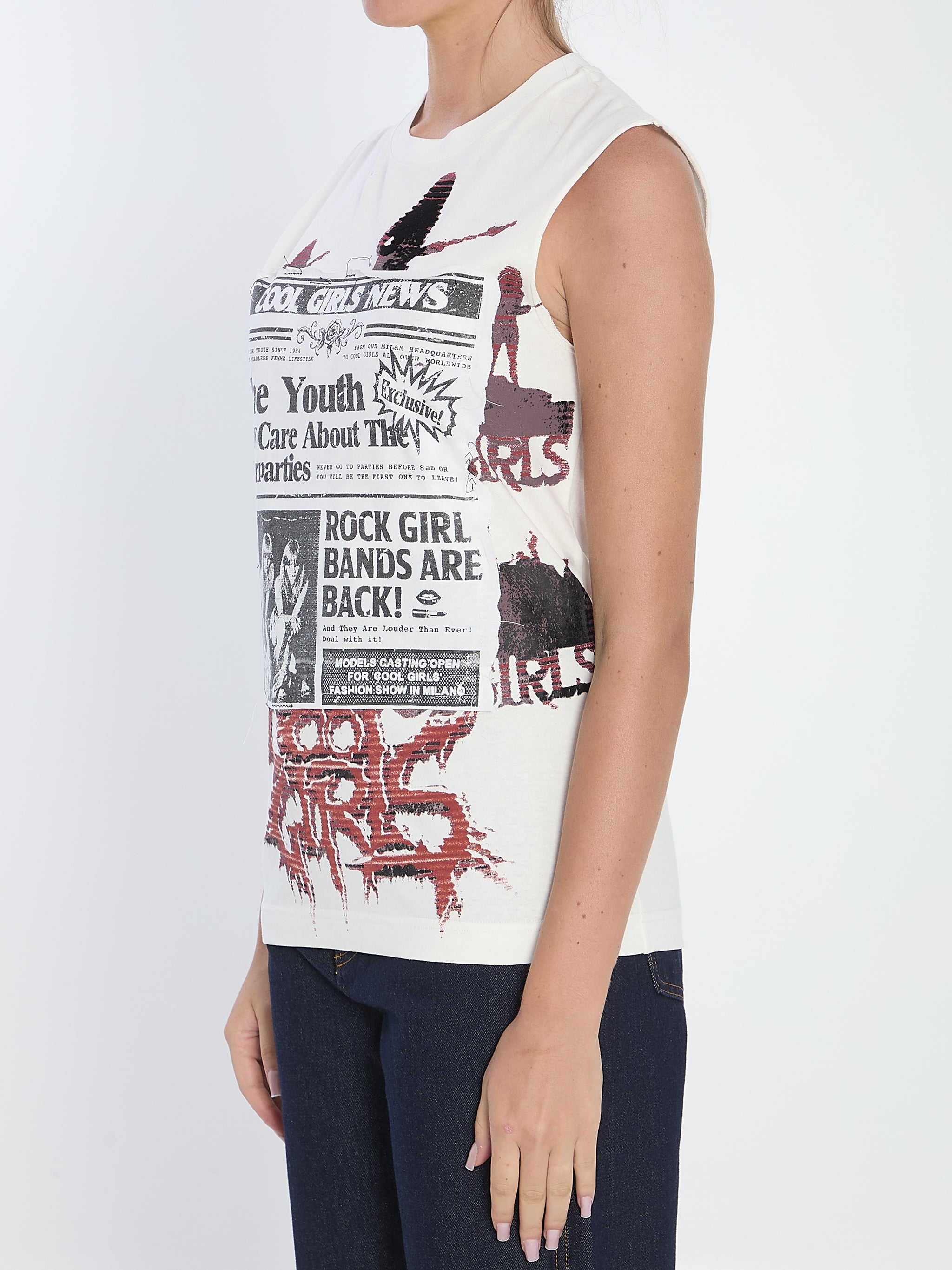 printed jersey top