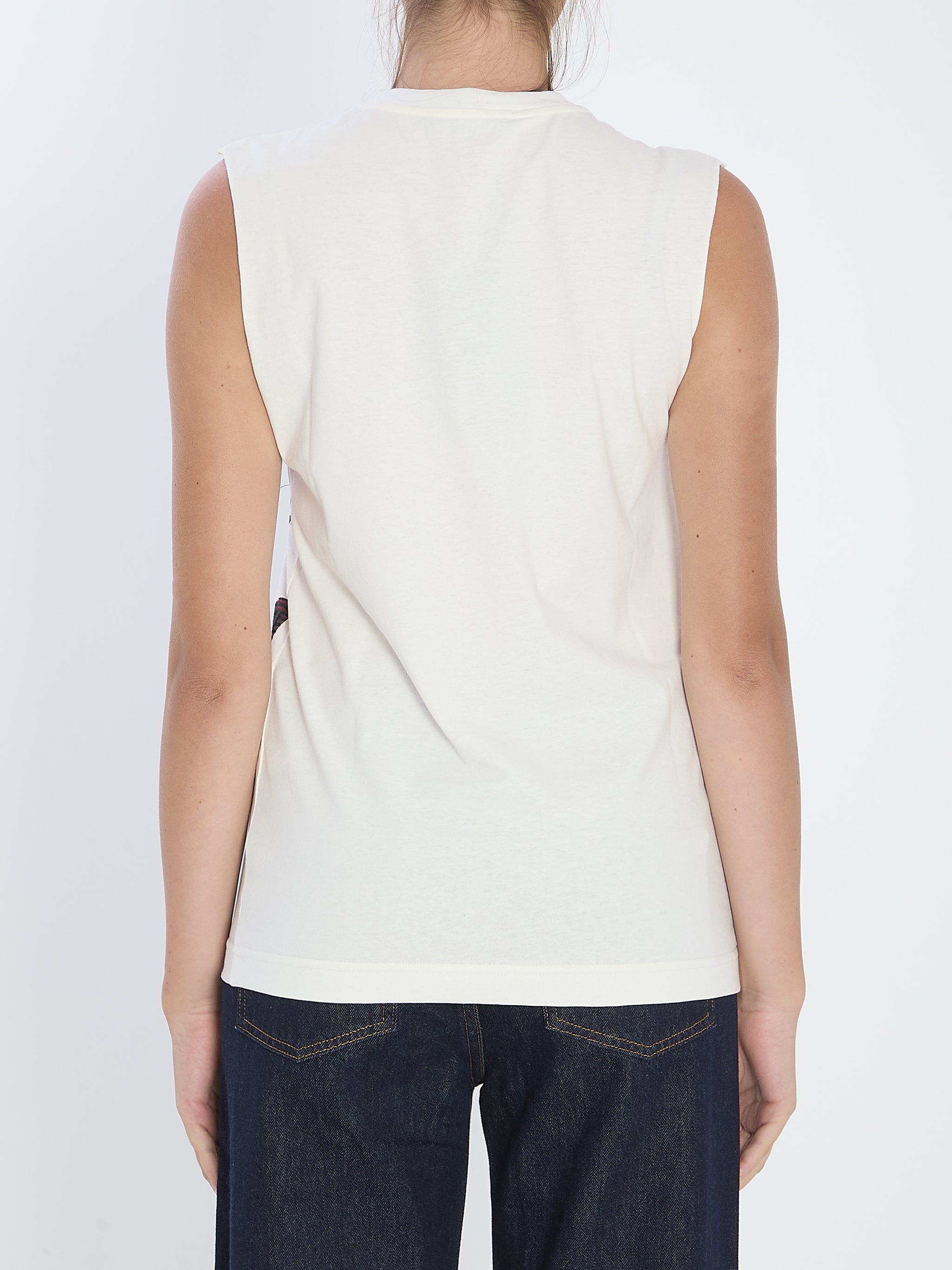 printed jersey top