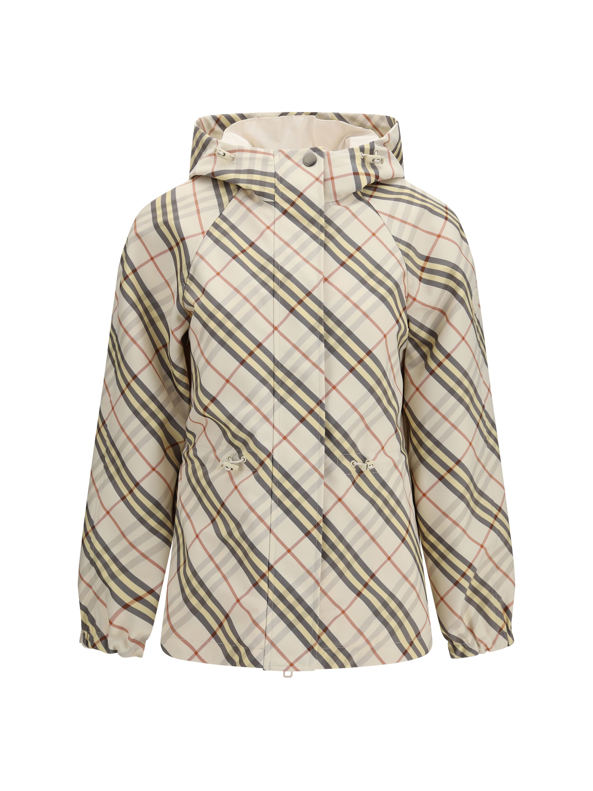 BURBERRY M reversible check hooded jacket