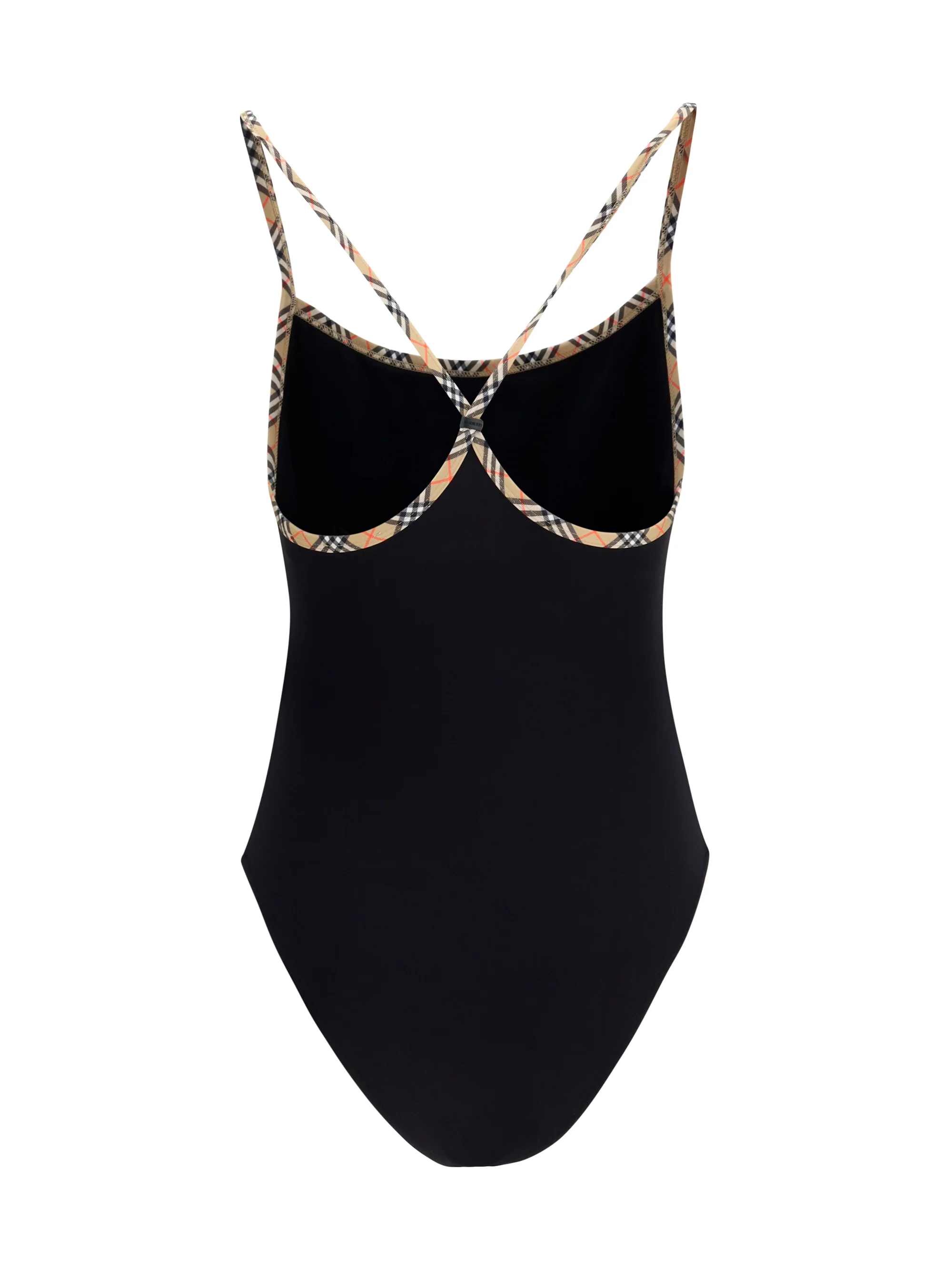 check trim swimsuit