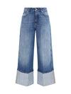 dégradé turn-up jeans