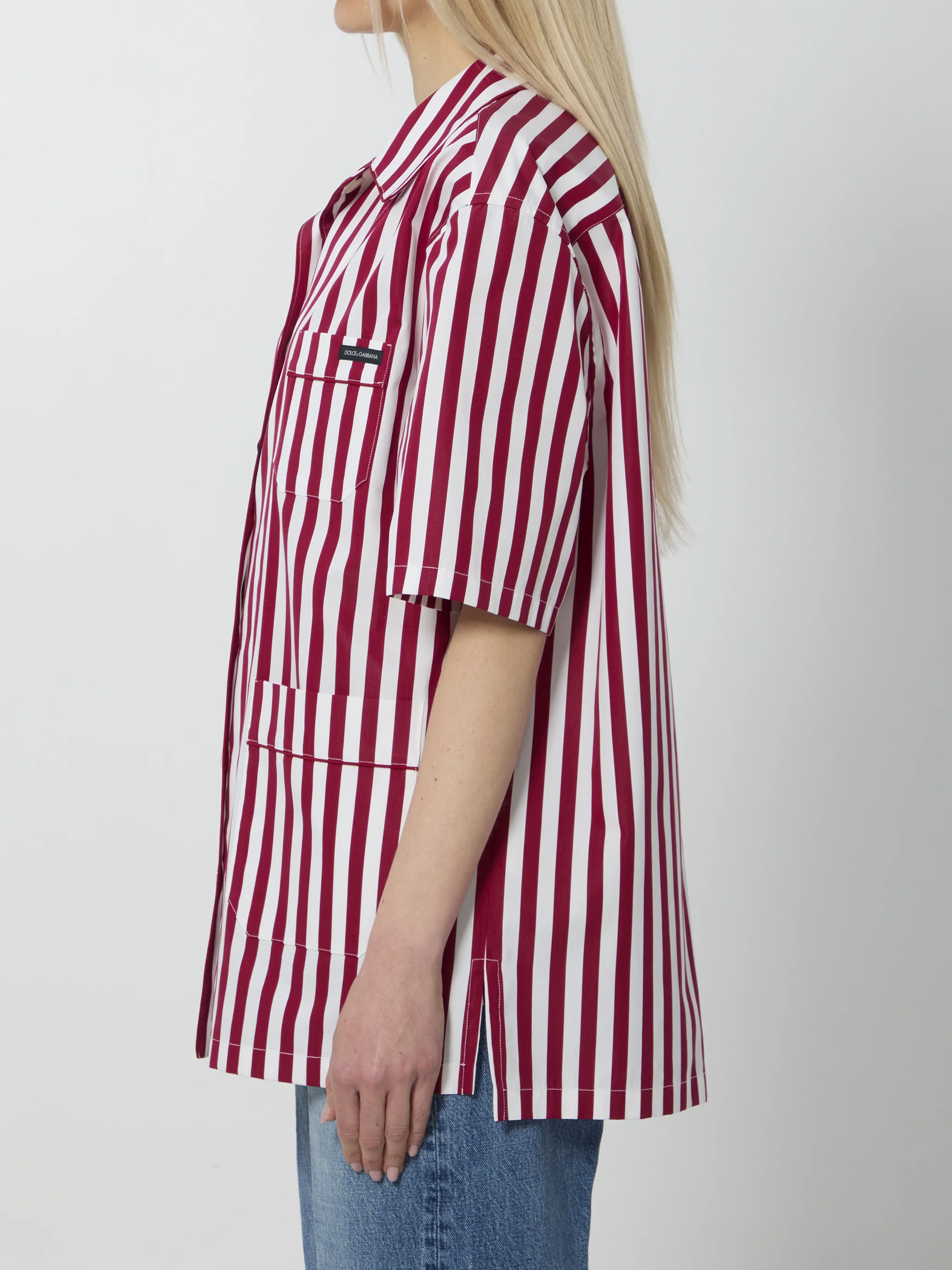 striped poplin shirt