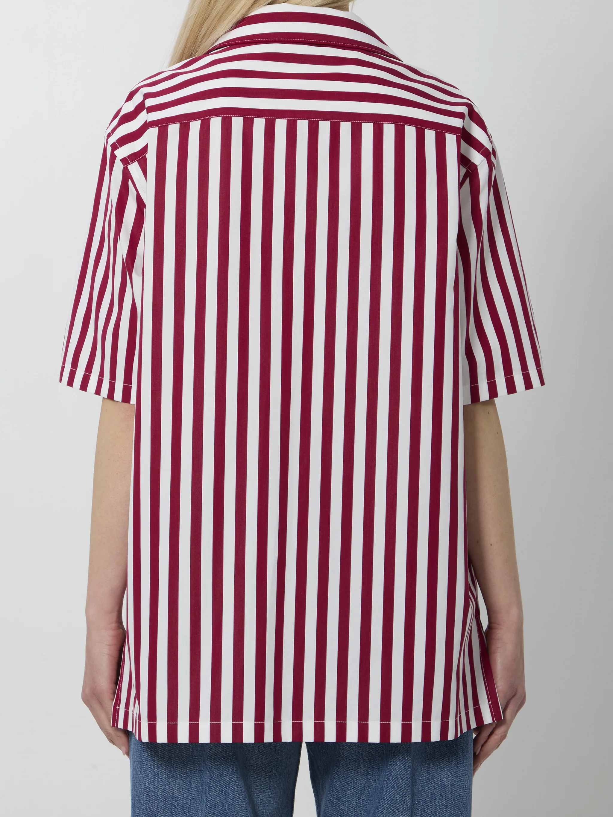 striped poplin shirt