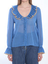 blouse with polka dots