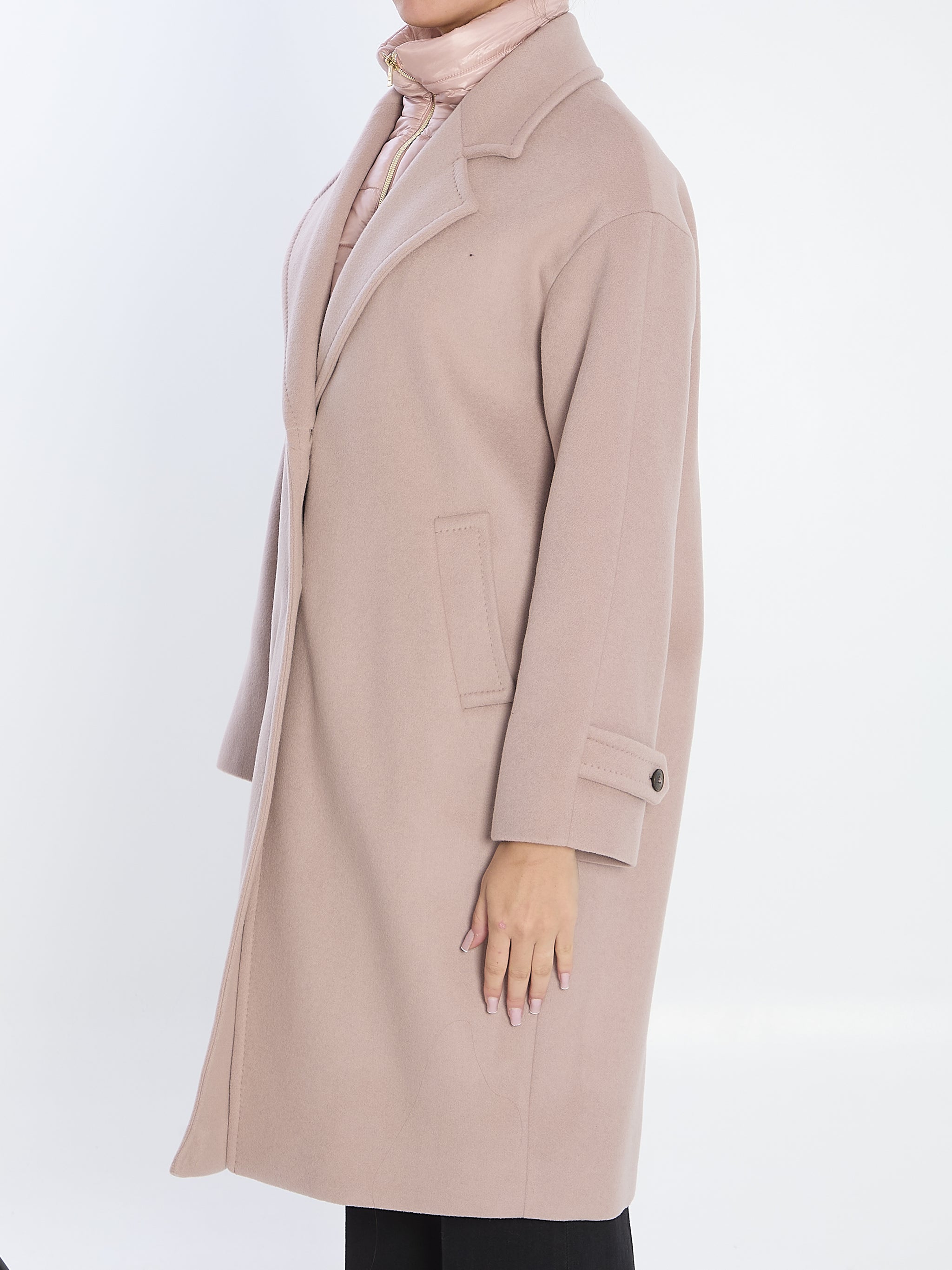 ultralight wool and nylon coat
