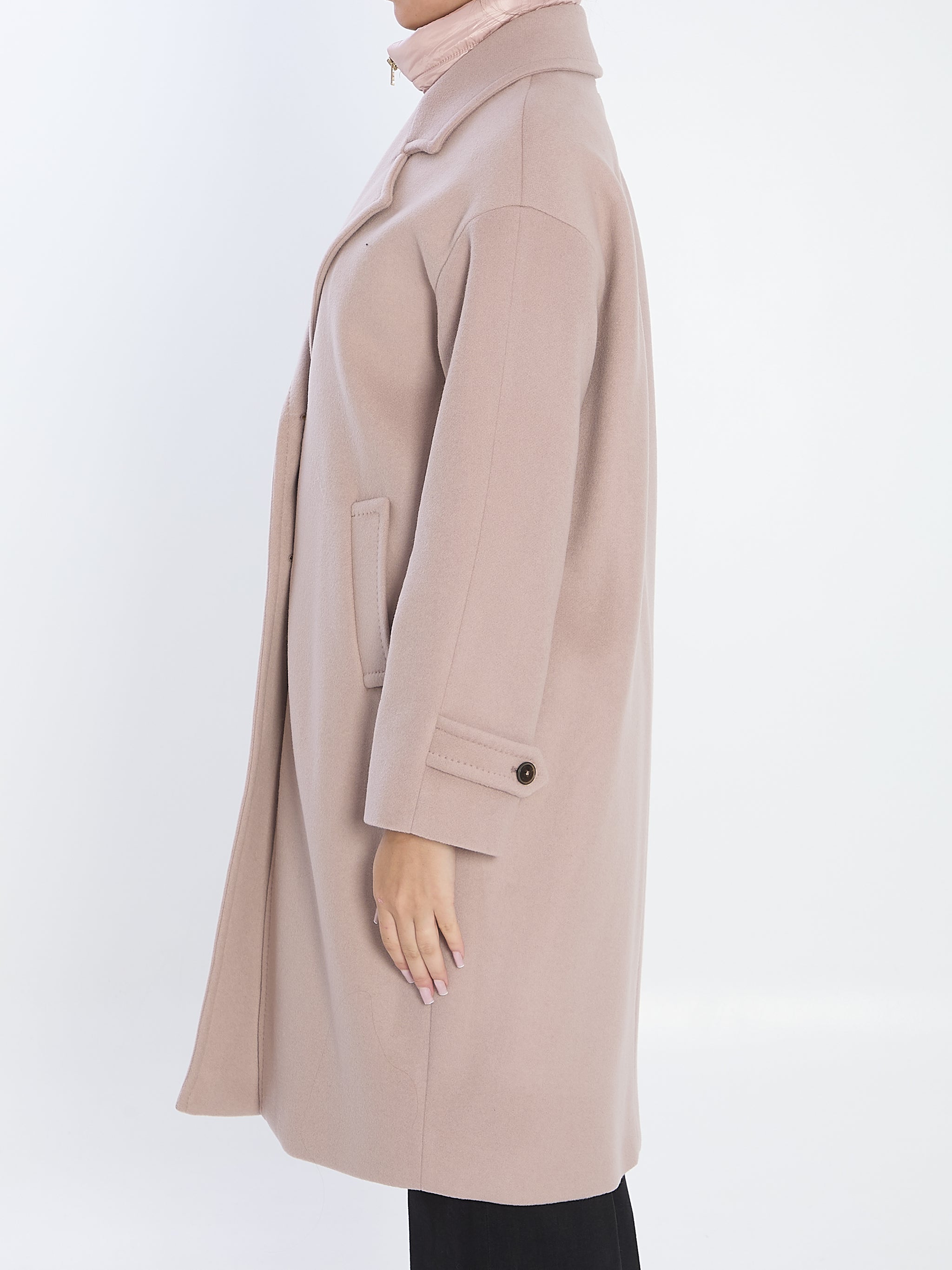 ultralight wool and nylon coat