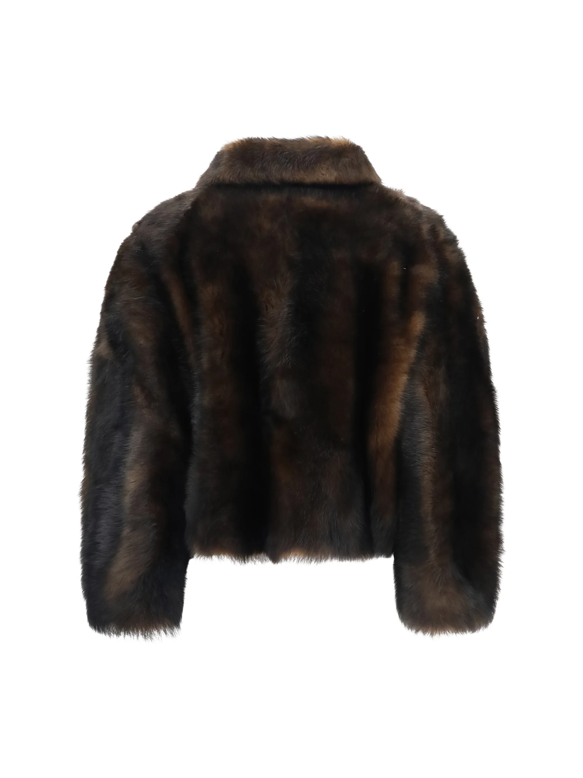 BRUNELLO CUCINELLI 40 soft shearling jacket with shiny zipper pull