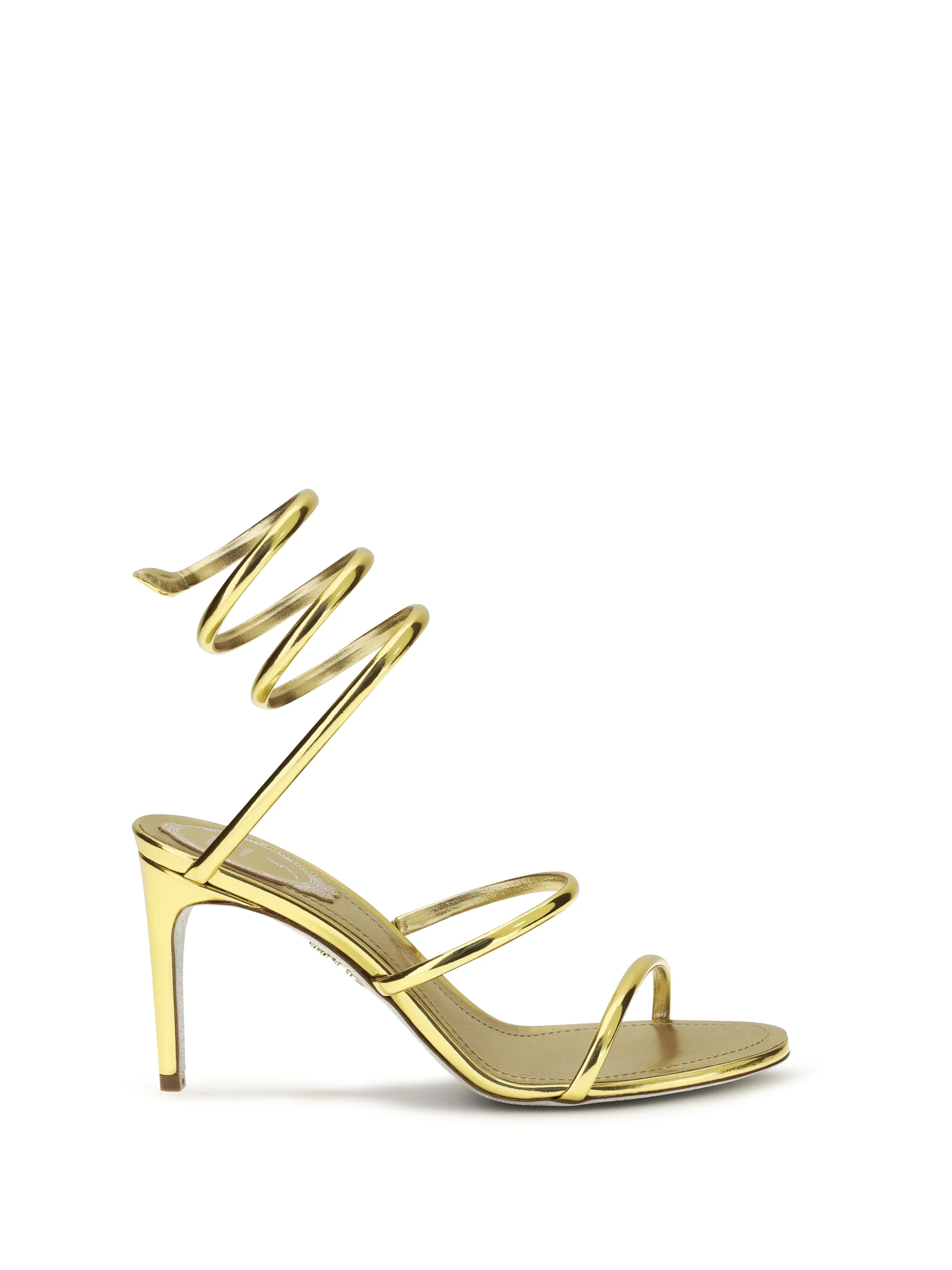 RENE CAOVILLA 36 metallic cleo sandals in leather