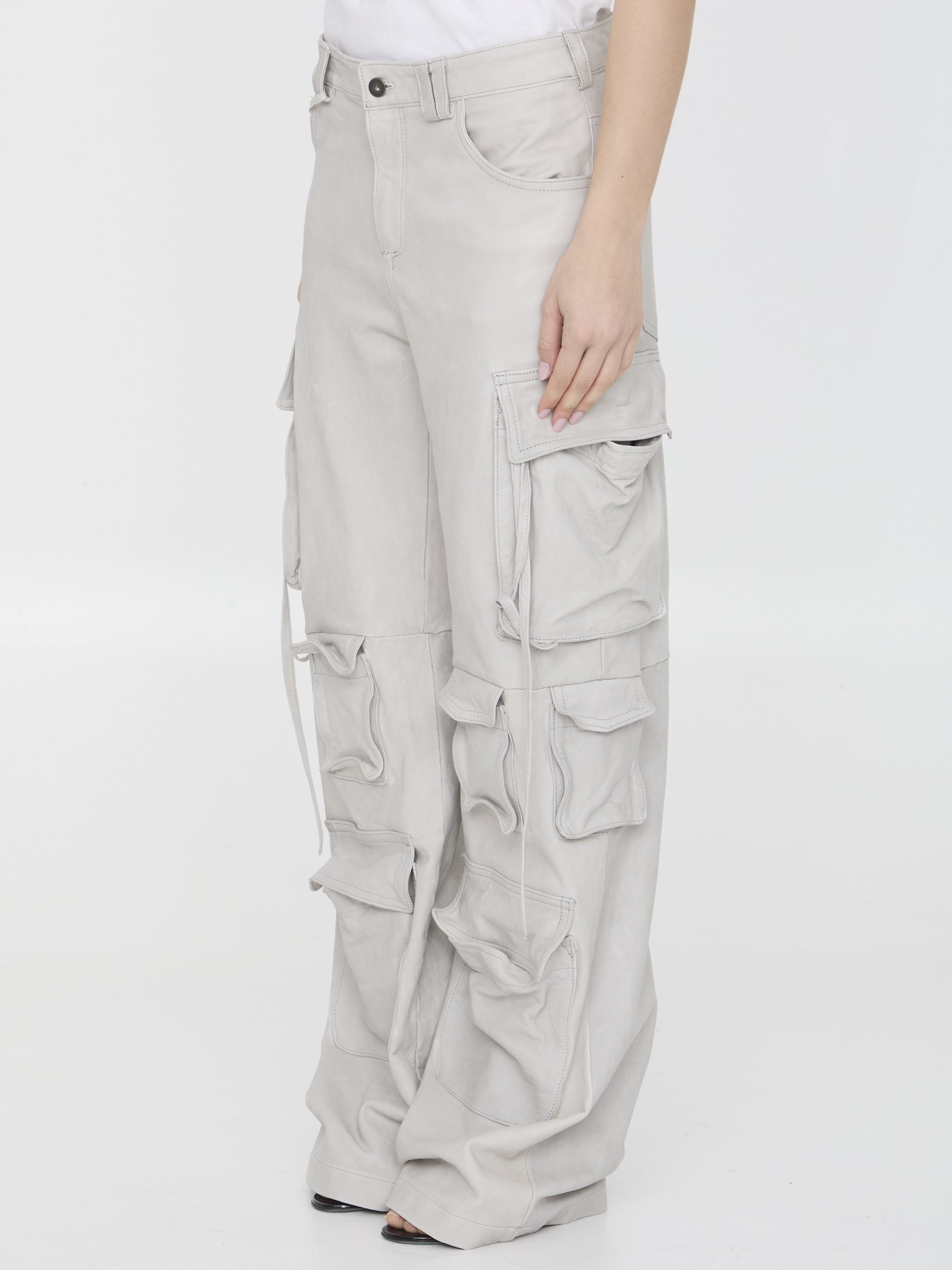 SALVATORE SANTORO 40 leather cargo pants