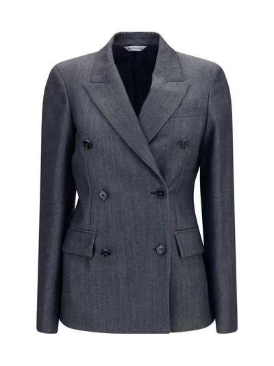 double-breasted wool blazer