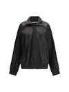 leather jacket with high collar