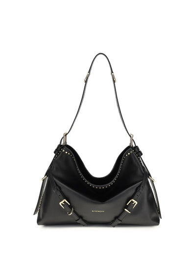 large voyou shoulder bag in shiny leather