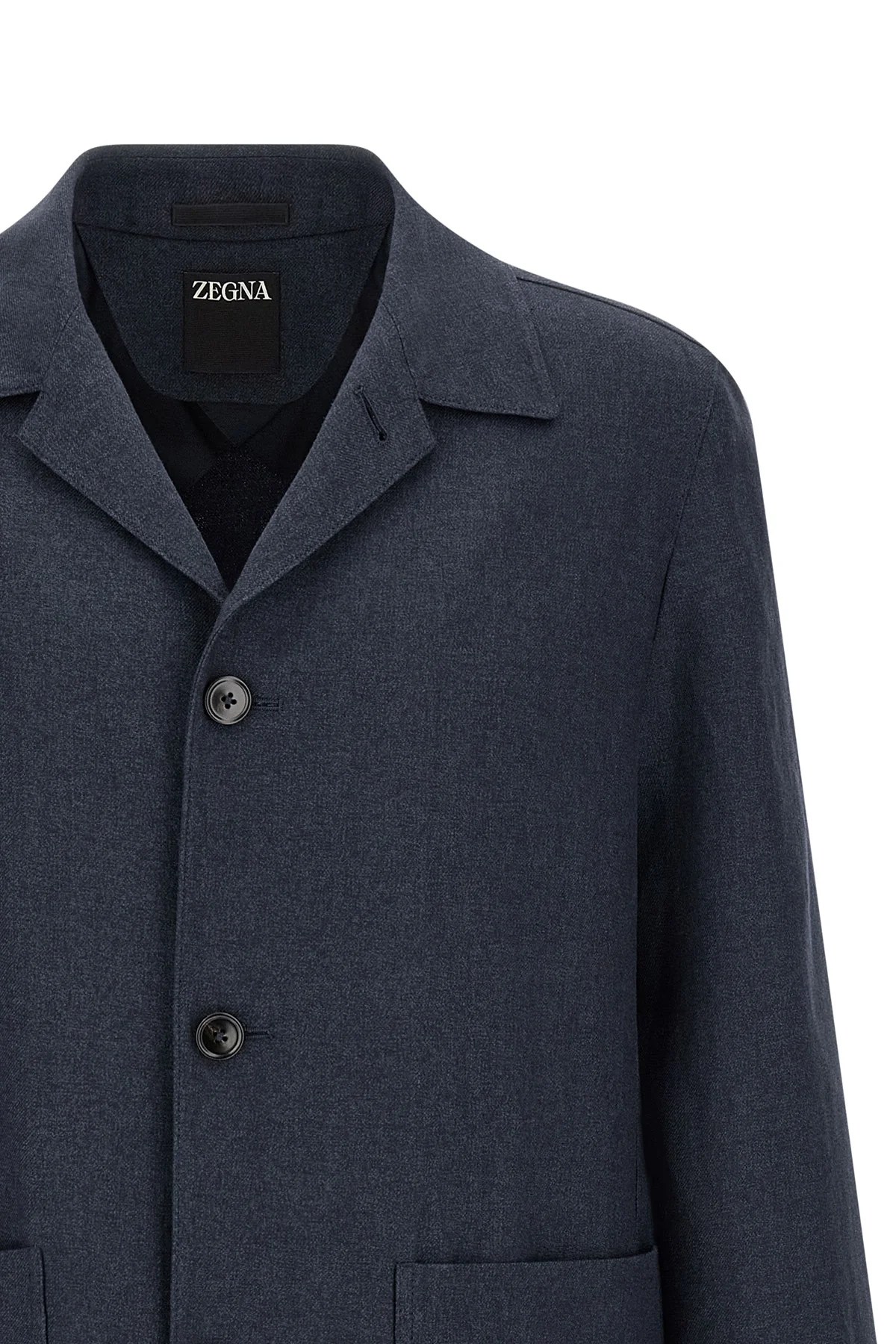 alpe jacket in linen and wool blend mélange