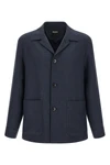 alpe jacket in linen and wool blend mélange