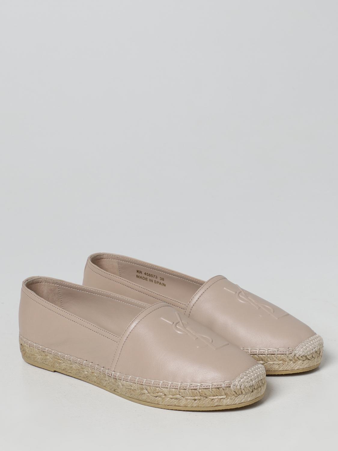 SAINT LAURENT 37 cassandre leather espadrilles